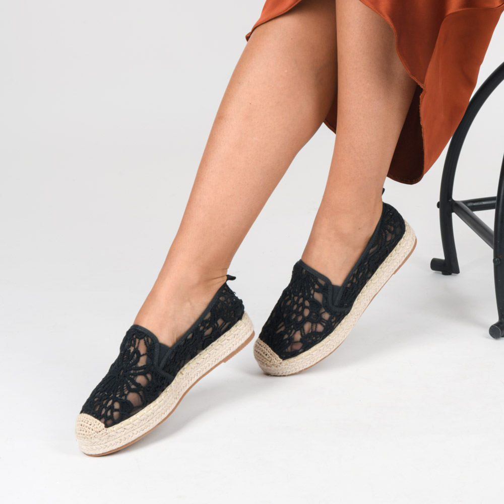 espadrilles noires femme